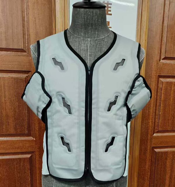 Vêtements de refroidissement à circulation d'eau Senjoy TPU, pompe silencieuse, ajustement réglable, avec alimentation portable, pour le travail en extérieur